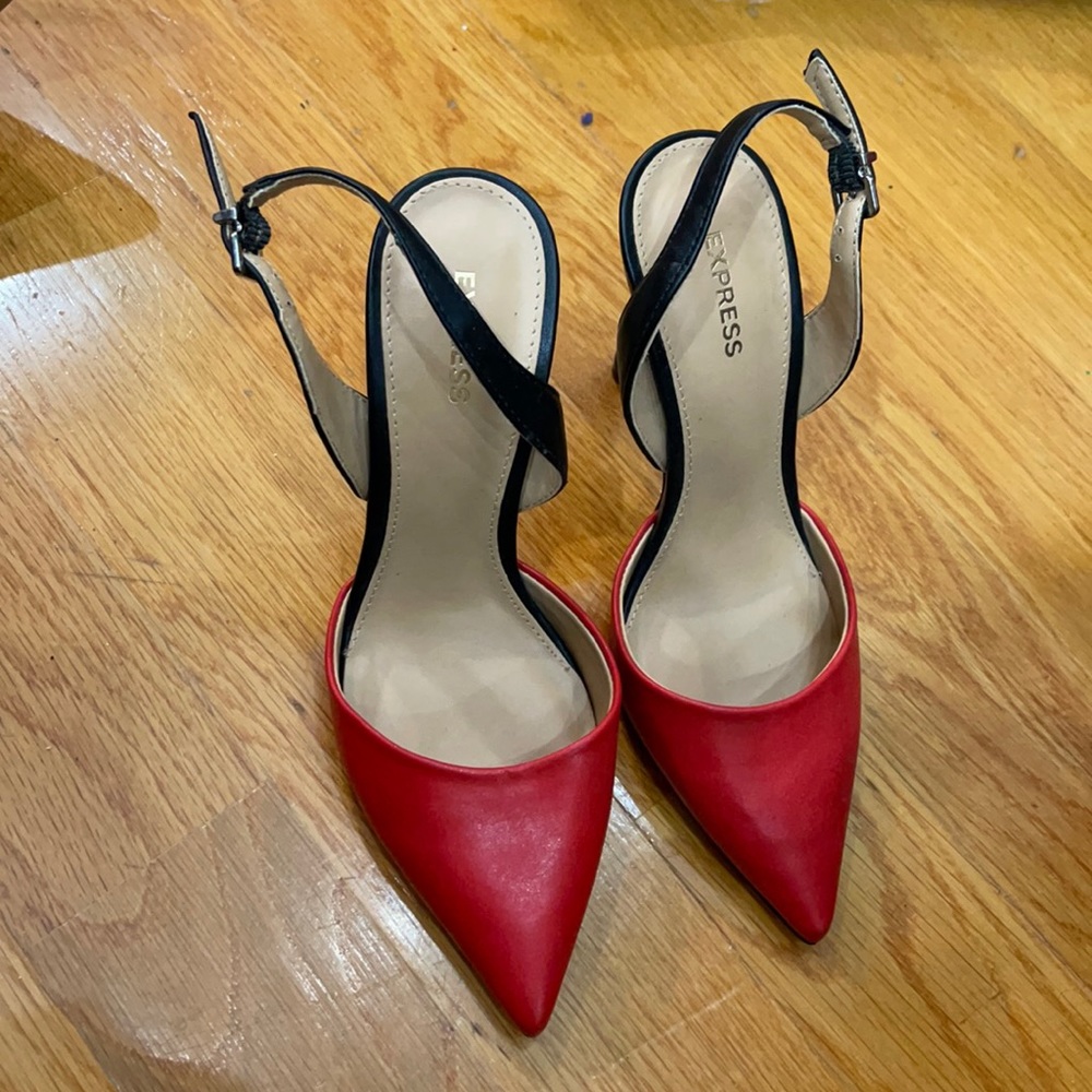 Heels. Close toed. Worn once.